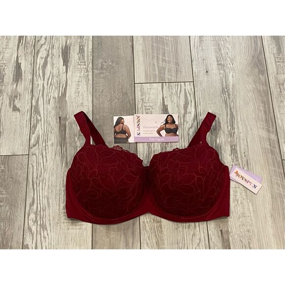 Joyspun full figure burgundy bra size 46DDD - Picture 1 of 12